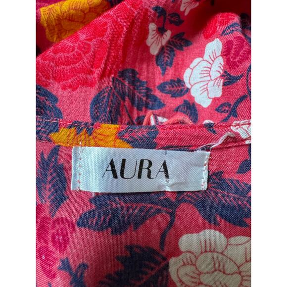 Aura Floral Bohemian Dress Midi Cottagecore Pink Feminine Boho Romantic - Picture 3 of 7